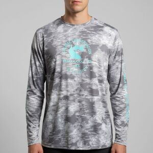 Coastal Conservation Association Gray Camo Dri-fit Long Sleeve Shirt Men's 2XL E